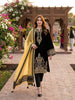 Jazmin Embroidered Lawn Suit 3 Piece Unstitched for Women – Black & Yellow