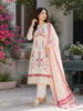 Maria B Embroidered Lawn Suit 3 Piece Unstitched for Women – Cream / Off-White