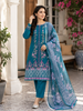 Qalamkar Embroidered Lawn Suit 3 Piece Unstitched for Women – Dark Green
